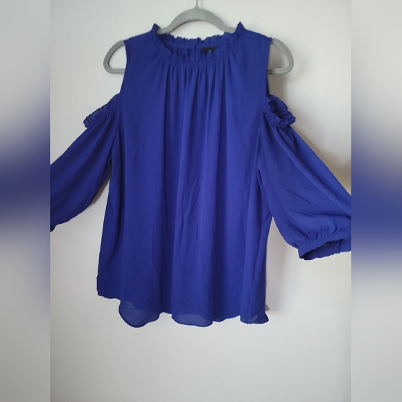 Worthington Cold Shoulder Long Sleeve Blouse Size XL - Picture 3 of 5